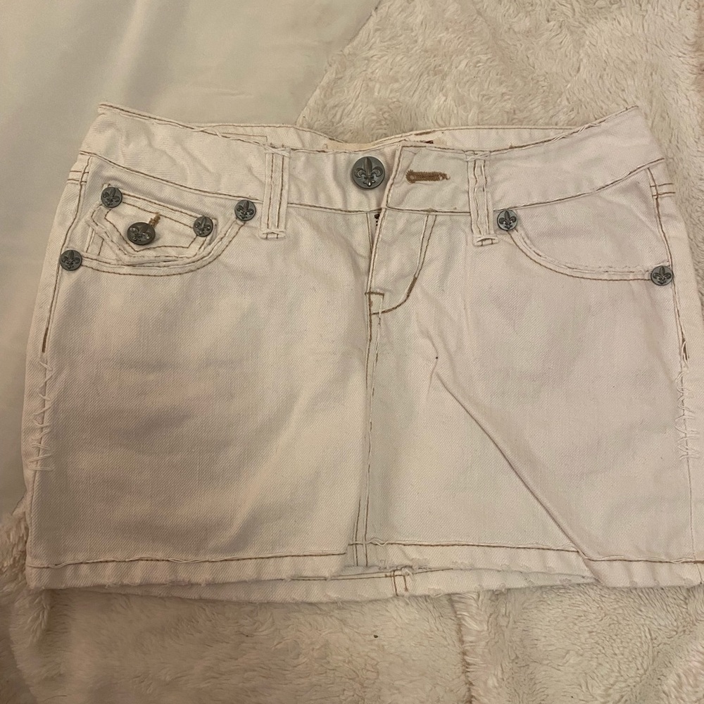 Distressed Jean Skirt NWOT